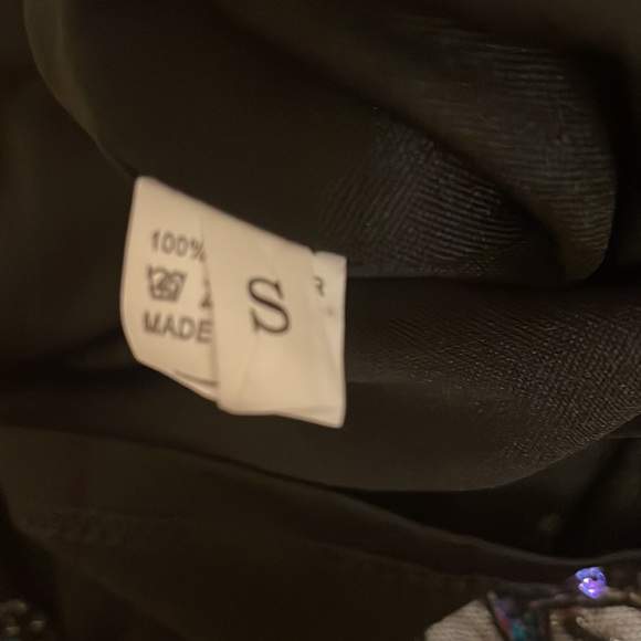 Vision for Innovation Ladies Silver/Iridescent Sequin Black Top Size S NWT - Picture 6 of 7